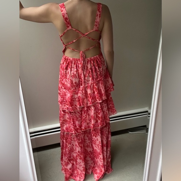 Strappy Back Ruffle Midi Dress - Picture 6 of 7